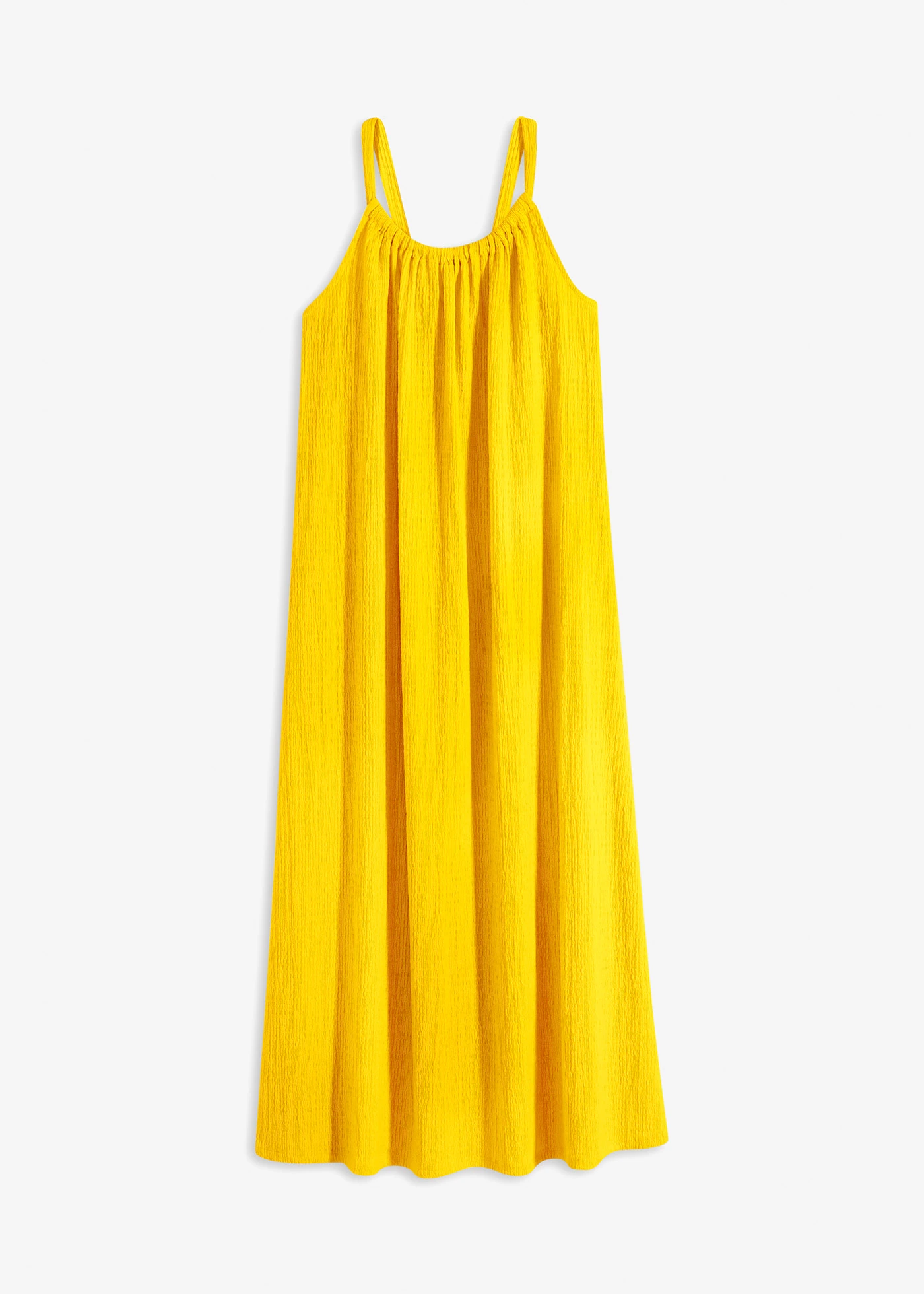 Lichte crêpe jurk met bandjes • narcisgeel • product-page.page-title-suffix