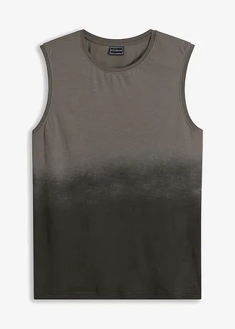Tričko bez rukávov, farebný preliv, z bio bavlny, Slim Fit
