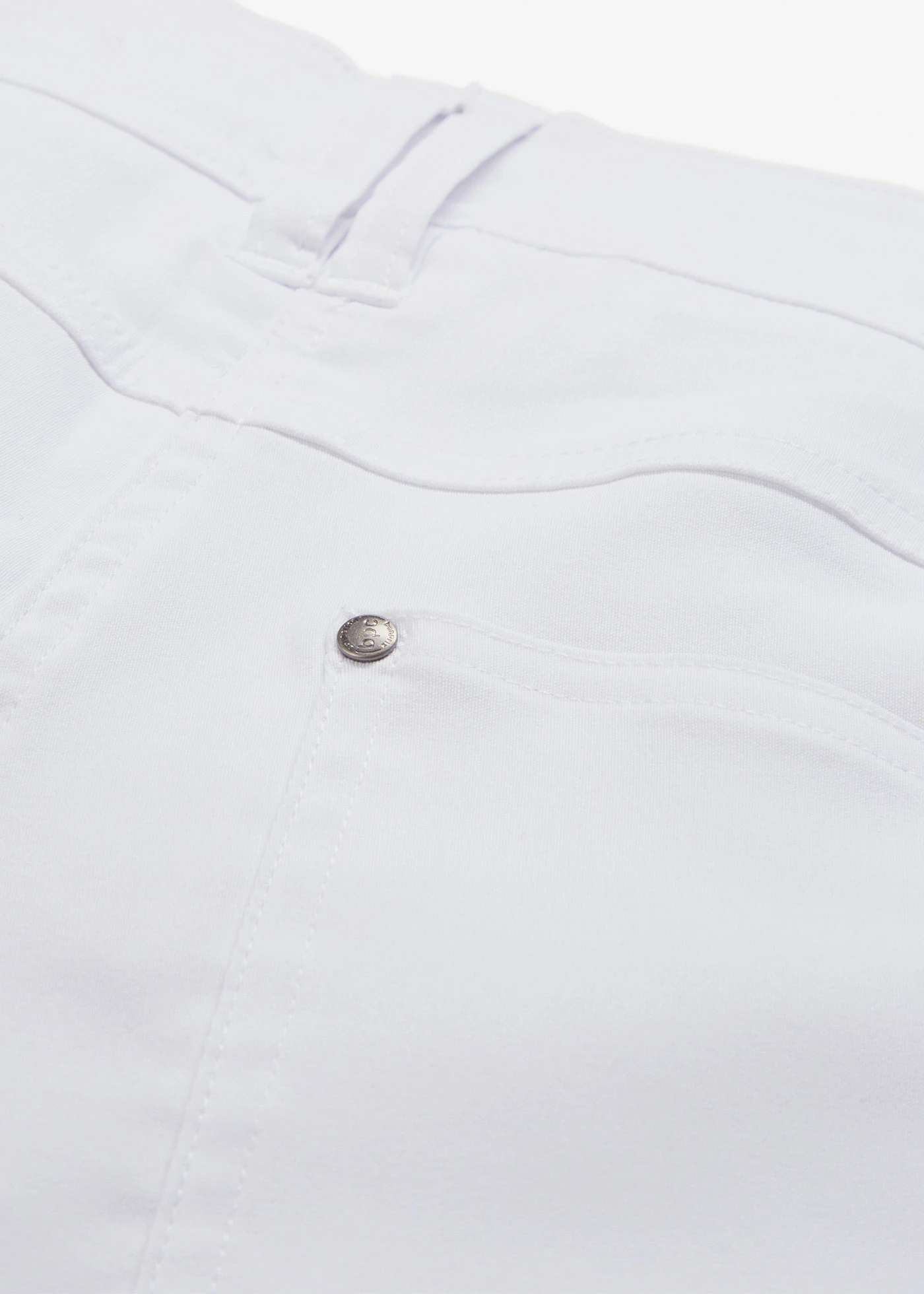 Pantaloni din bengalină, cu bată comodă, drepți • alb • magazin bonprix