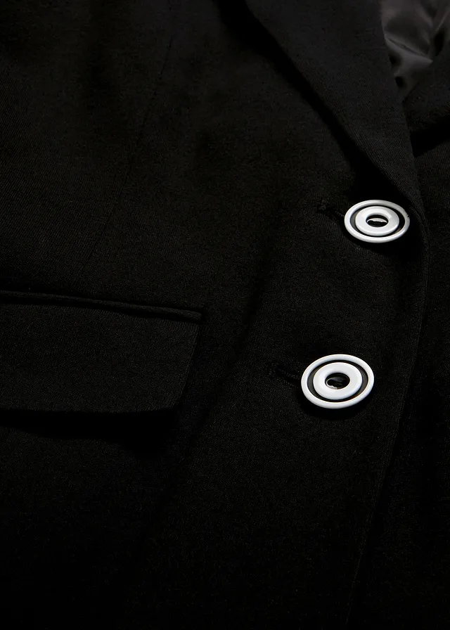 Blazer en coton à détails rayés • noir • product-page.page-title-suffix