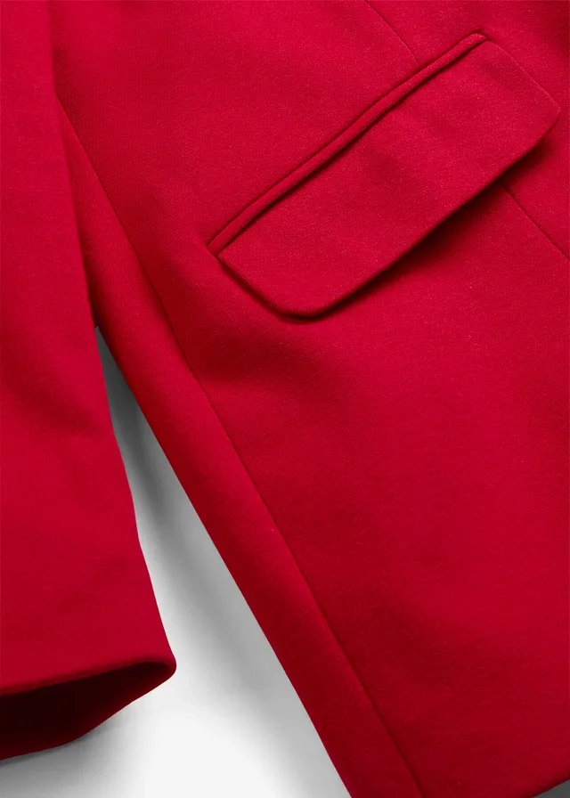 Blazer long en jersey coton • rouge chili • product-page.page-title-suffix