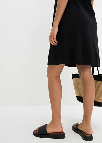 Úpletové šaty z čisté organické bavlny • černá • bonprix obchod