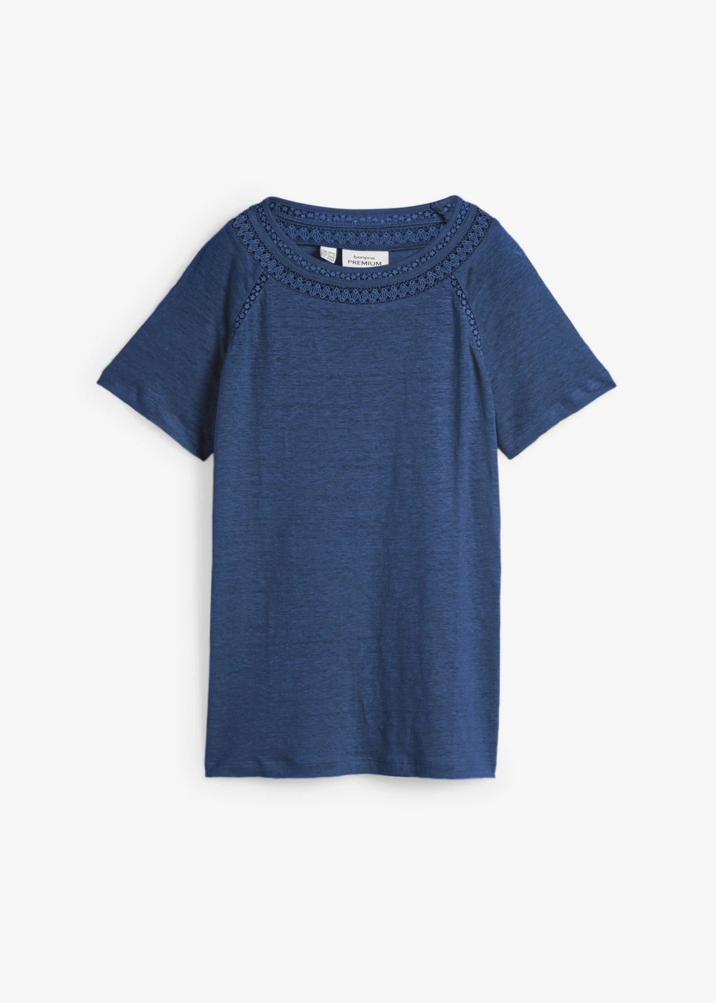 T-shirt 100 % lin avec dentelle • bleu foncé • product-page.page-title-suffix