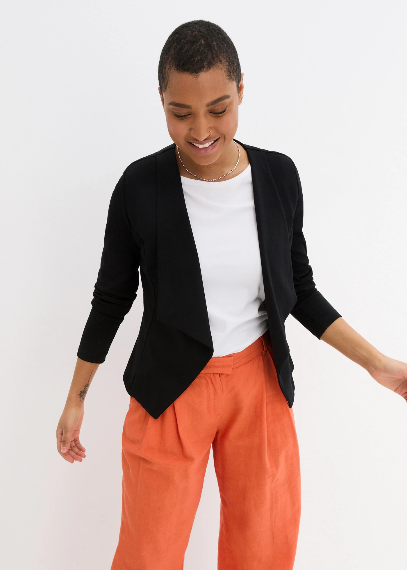 Jersey blazer in een viscosemix • zwart • bonprix online shop