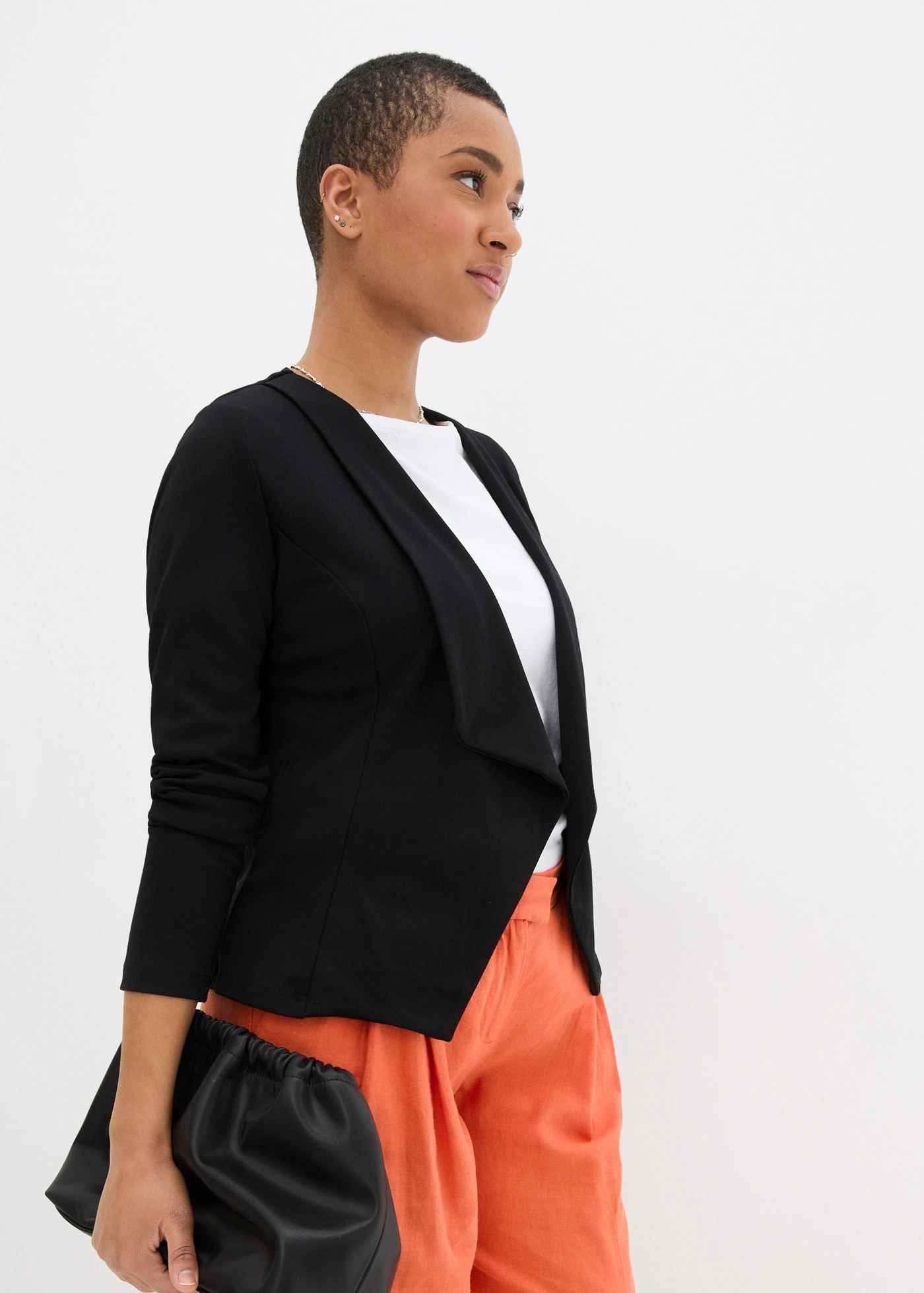 Blazer en jersey • noir • Boutique bonprix