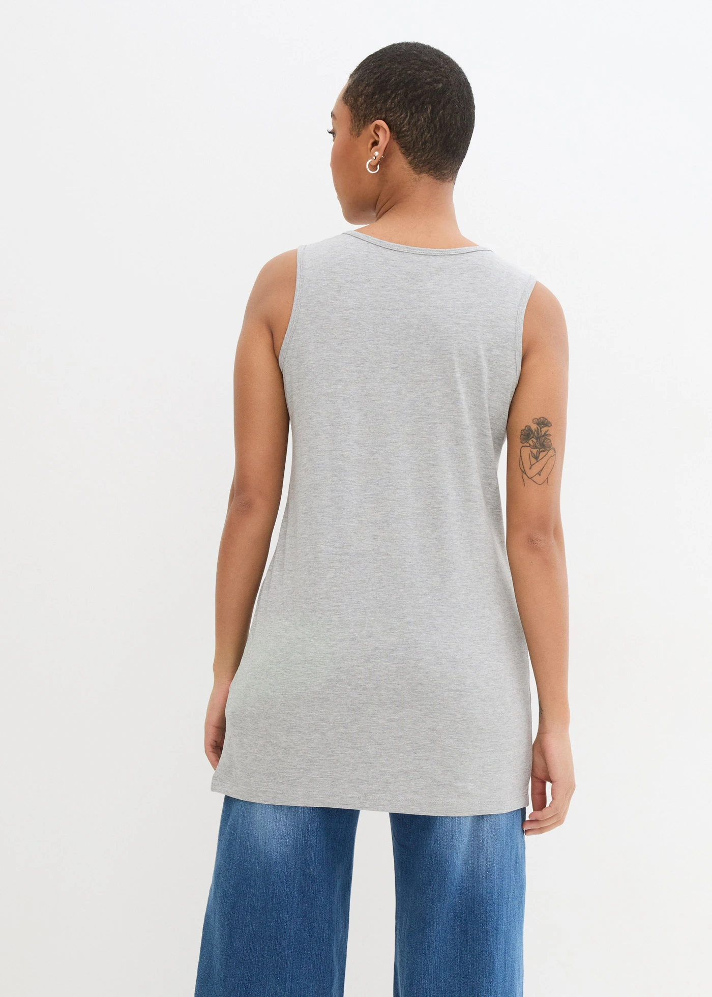 Longtop (set van 2) • zwart+lichtgrijs gemêleerd • bonprix online shop