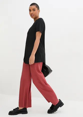 T-shirt évasé, Couleur: noir