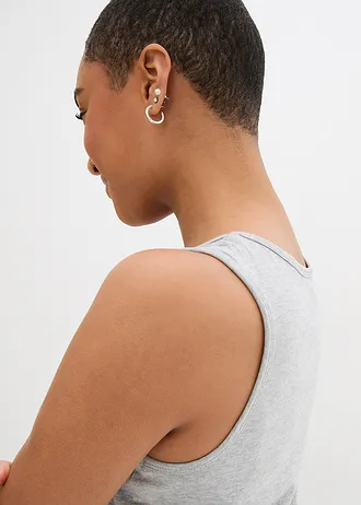 Longtop (set van 2) • zwart+lichtgrijs gemêleerd • bonprix online shop