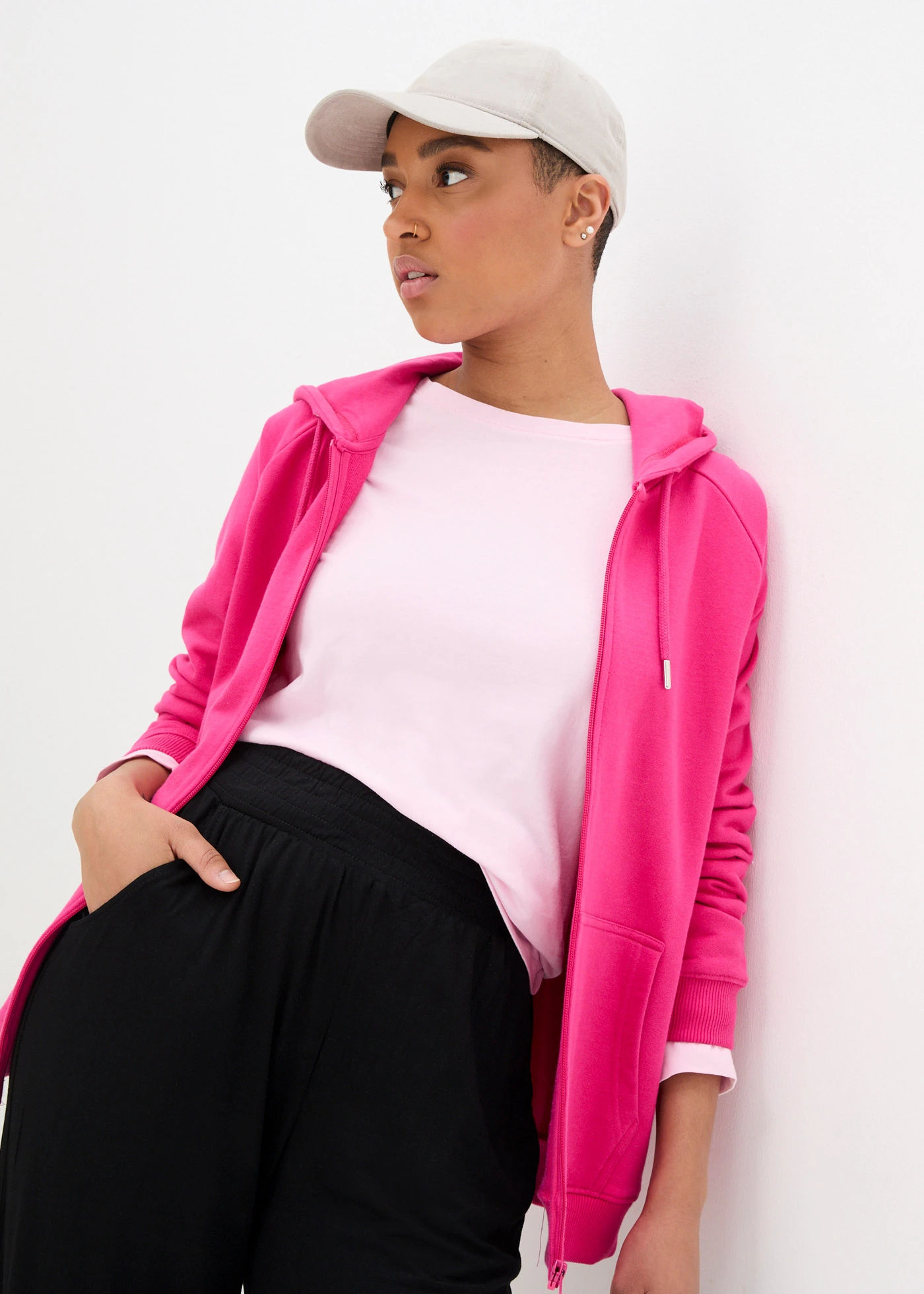 Jersey broek van viscose • zwart • bonprix online shop