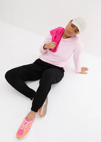 Jersey broek van viscose • zwart • bonprix online shop