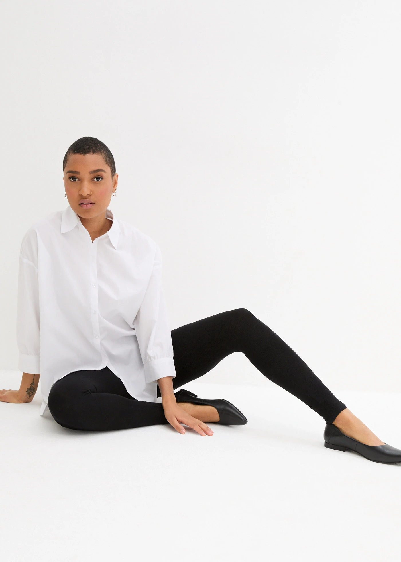 Enkellange legging • zwart • bonprix online shop