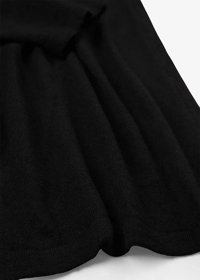 Gebreid vest van slub garen • zwart • product-page.page-title-suffix
