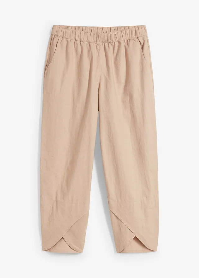 3/4 broek in een lichte linnenmix