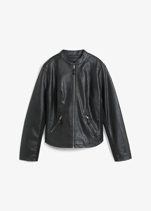 Veste enduite en viscose • noir • Boutique bonprix