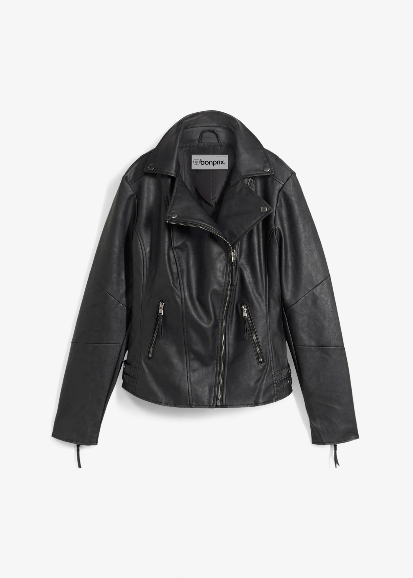 Bunda z imitace kůže, z čisté viskózy • černá • bonprix obchod