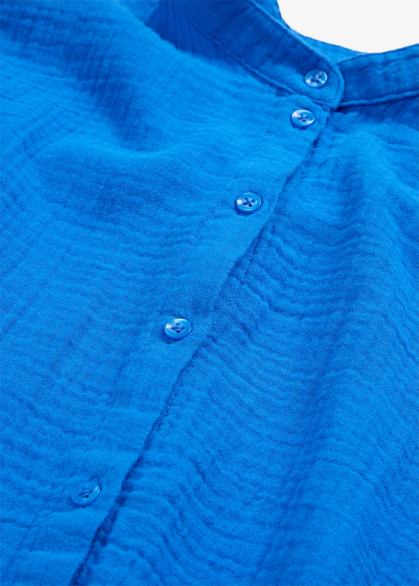 Lange blouse van luchtige mousseline • azuurblauw • bonprix online shop