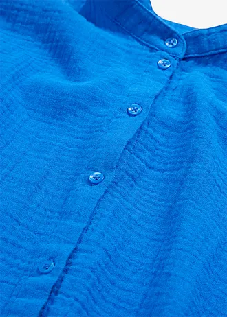 Lange blouse van luchtige mousseline • azuurblauw • bonprix online shop