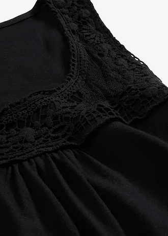 Úpletové šaty z čisté organické bavlny • černá • bonprix obchod