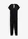Žerzejový overal z viskózové směsi, barva: černá