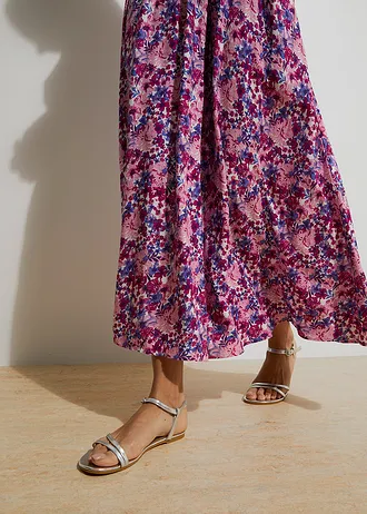 Dlouhá sukně z čisté viskózy • sytě fialková/fuchsiově pink • bonprix obchod