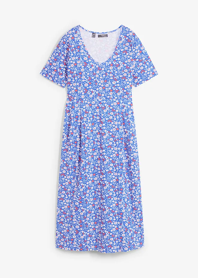 Džersejové šaty, bavlnené, midi dĺžka