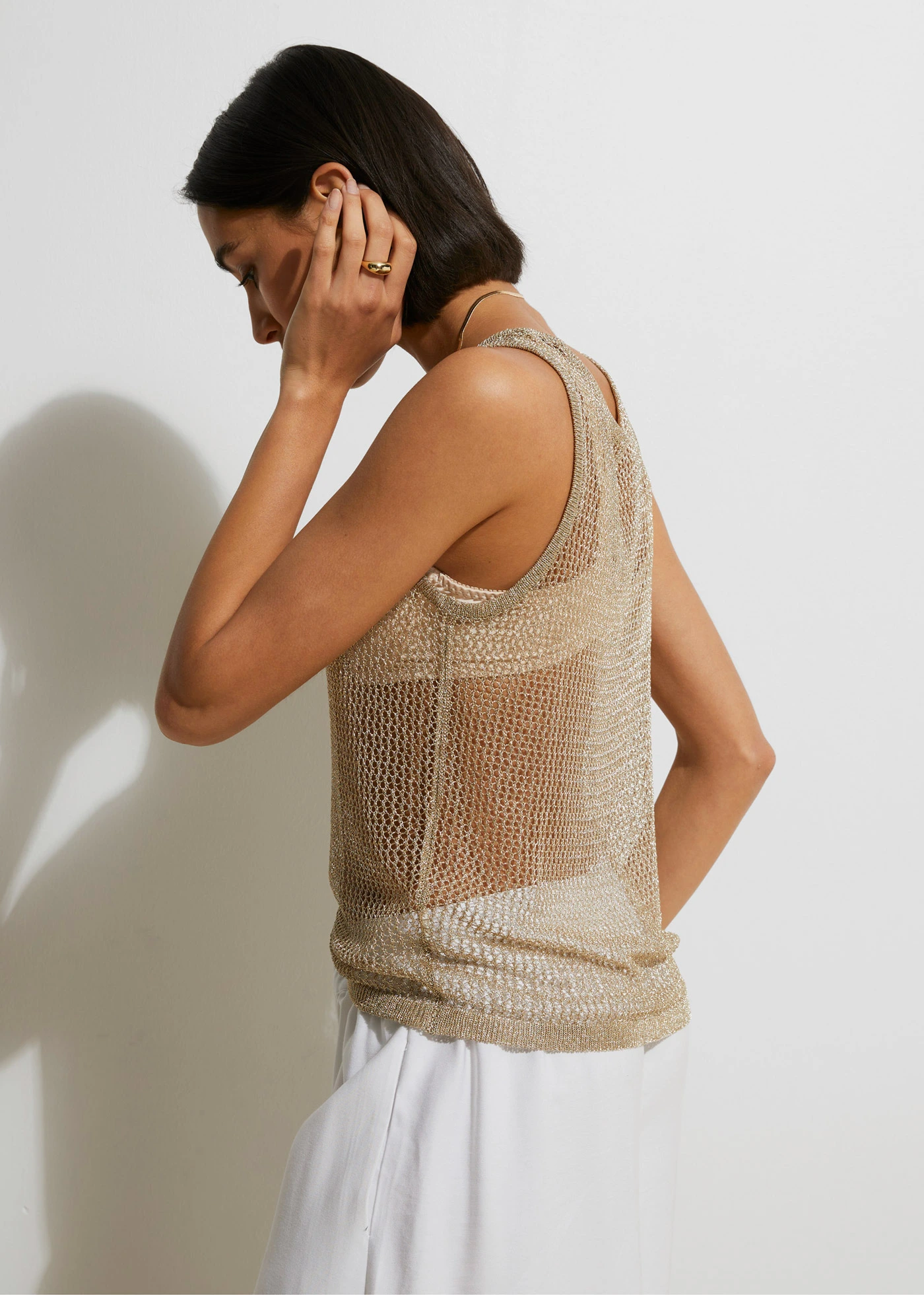 Pletený top z měkké viskózové směsi • zlatá • bonprix obchod