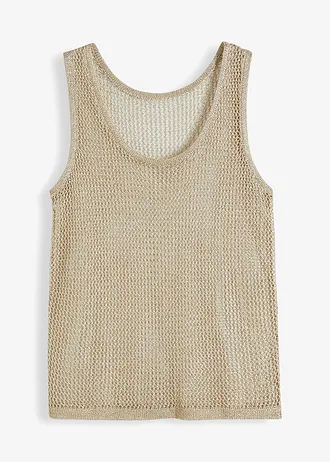 Pletený top z měkké viskózové směsi • zlatá • bonprix obchod