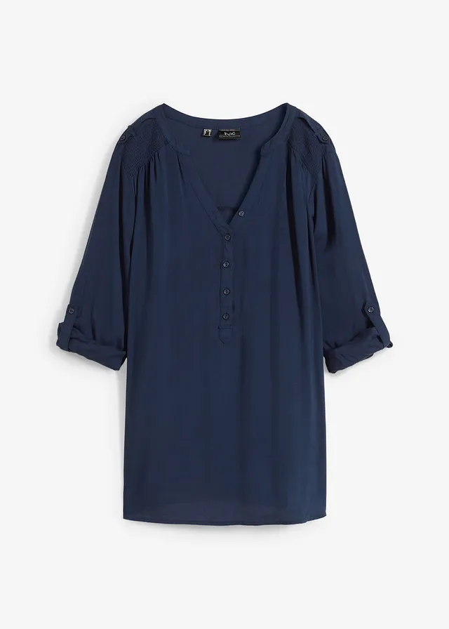 Tuniek in zacht viscose • donkerblauw • bonprix online shop