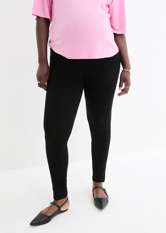 Lot de 2 leggings de grossesse, Couleur: noir + noir