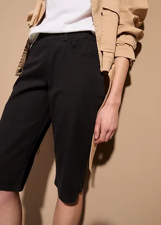 Lot de 2 bermudas extensibles • noir / denim bleu clair • Boutique bonprix