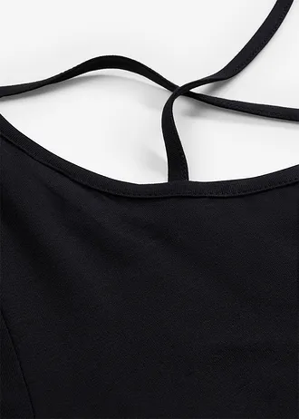 Dlouhé triko s cípy • černá • bonprix obchod