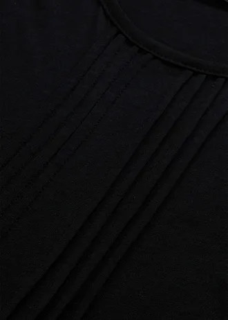 T-shirt in A-lijn, korte mouw • zwart plus size • bonprix online shop