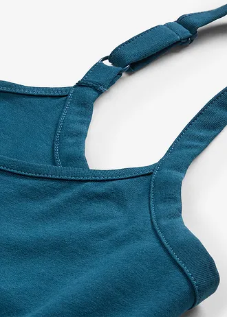 Lange spaghetti top met biologisch katoen (set van 2) • zwart plus size • bonprix online shop