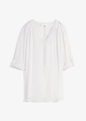 Blouse douce en viscose • blanc • Boutique bonprix