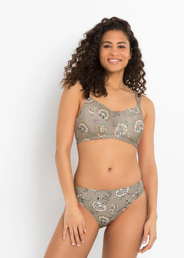 Lot de 3 soutiens-gorge coton sans armatures • taupe paisley + crème abricot + menthe • product-page.page-title-suffix