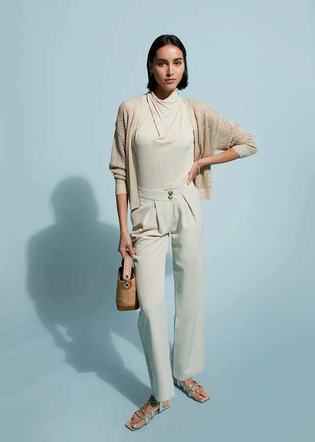 Gebreid vest • lichtsand-goud metallic • product-page.page-title-suffix