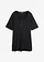 T-shirt long avec volant, Couleur: noir