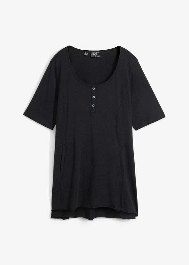T-shirt long avec volant