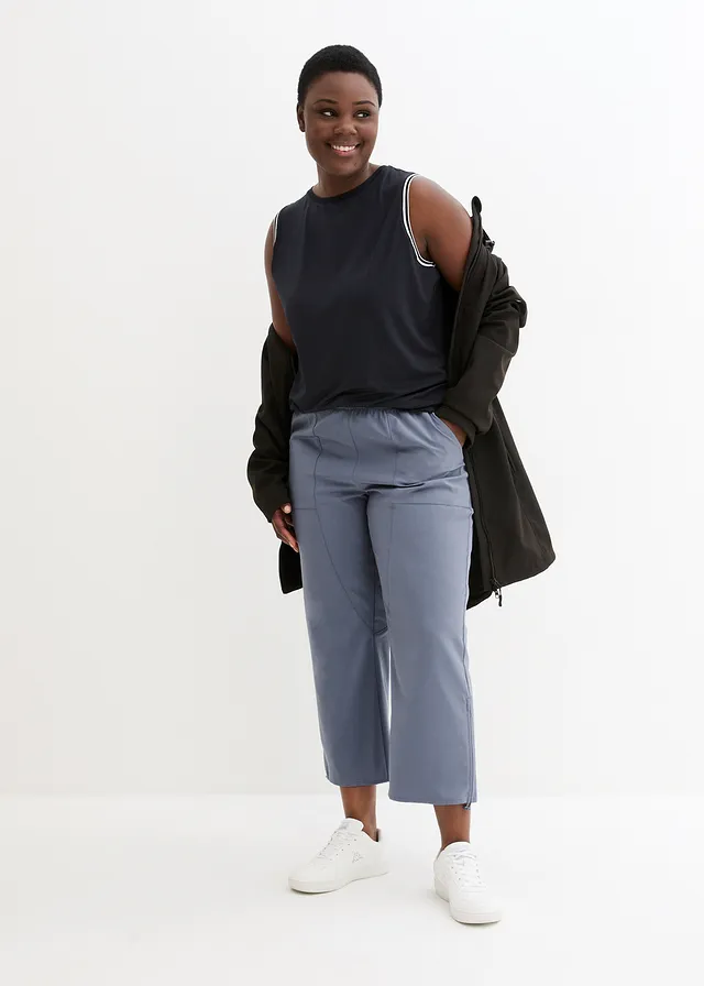 Parka déperlante en softshell, Couleur: noir