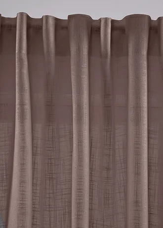 Lot de 2 rideaux texturés • marron • Boutique bonprix