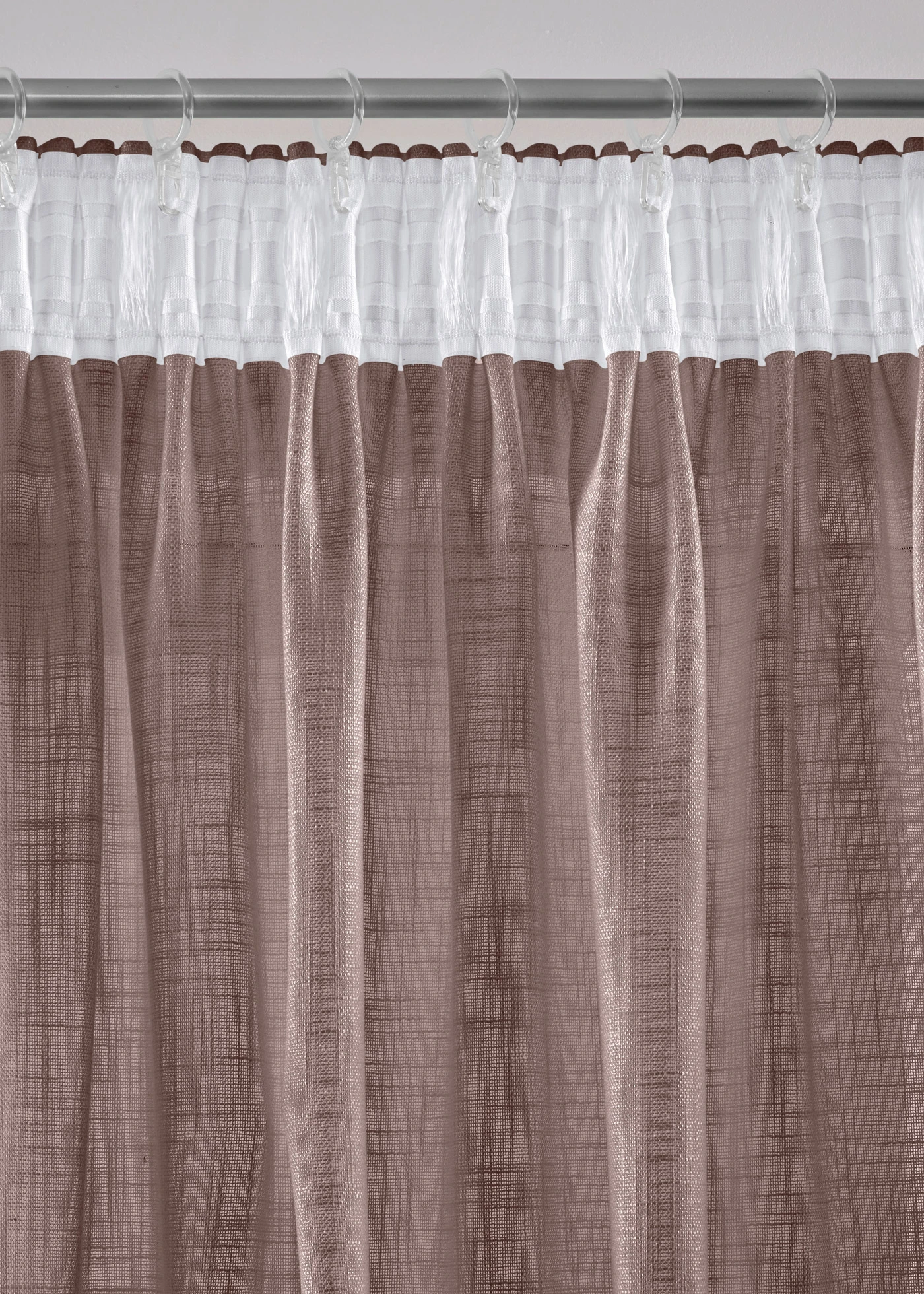 Lot de 2 rideaux texturés • marron • Boutique bonprix