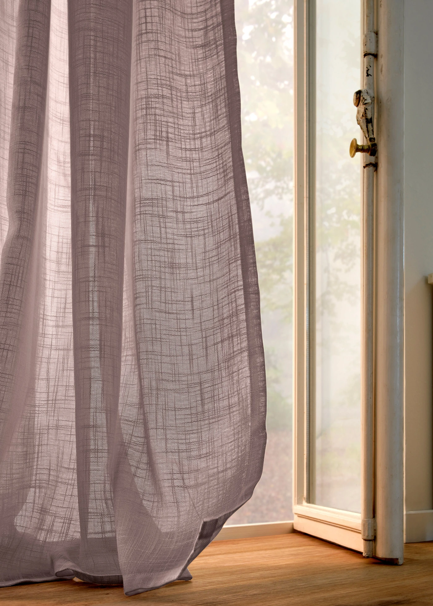 Draperie din material texturat (set/2 buc.) • maro • magazin bonprix