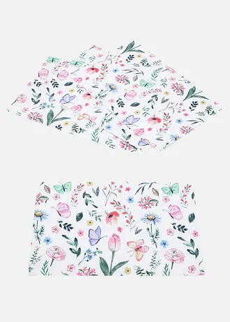 Lot de 4 sets de table avec imprimé fleurs