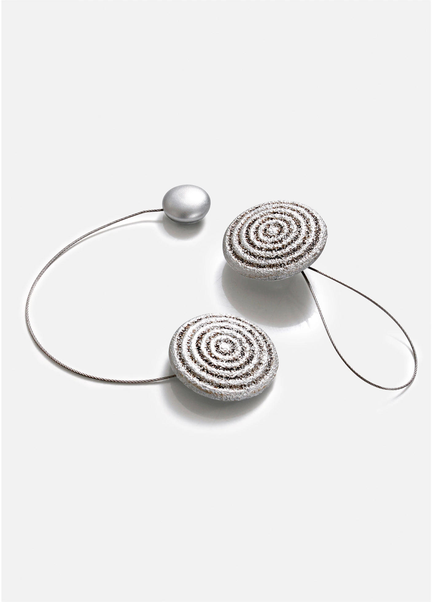 Embrasses de rideau magnétiques (ens. 2 pces) • argenté • Boutique bonprix