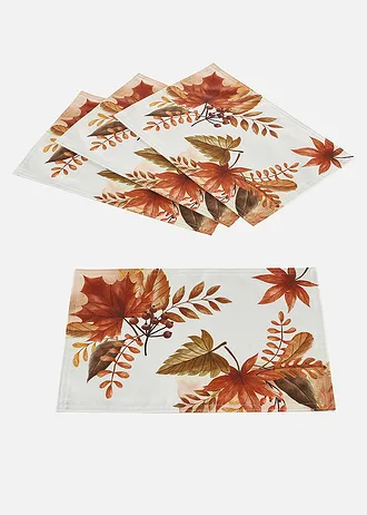 Placemats met bladerprint (set van 2)