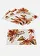 Placemats met bladerprint (set van 2), Kleur: wit-terracotta