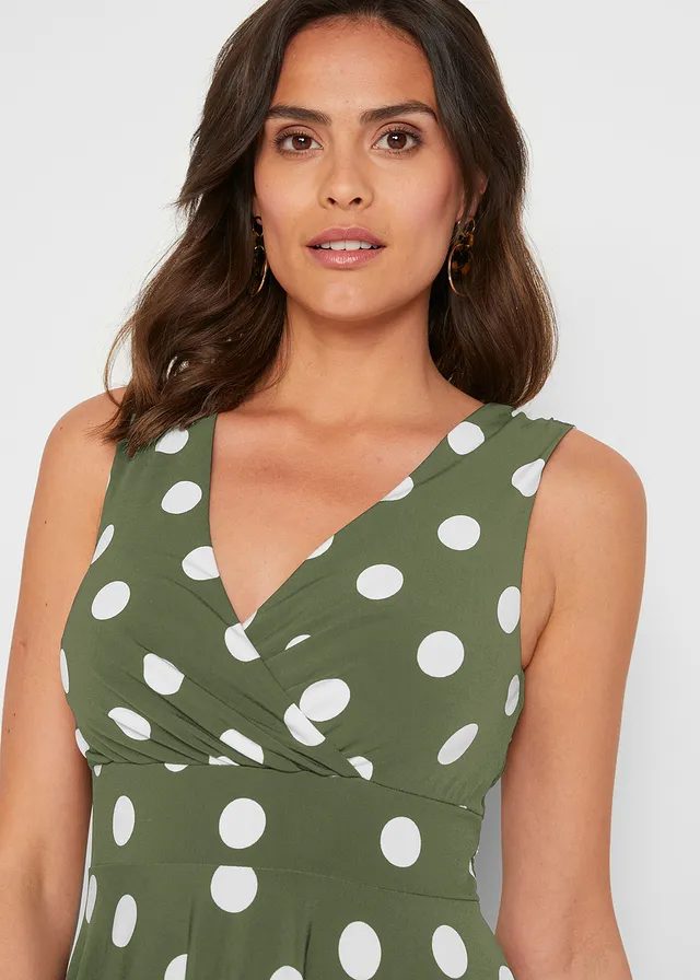 Robe en jersey à pois • kaki foncé pois blanc • product-page.page-title-suffix