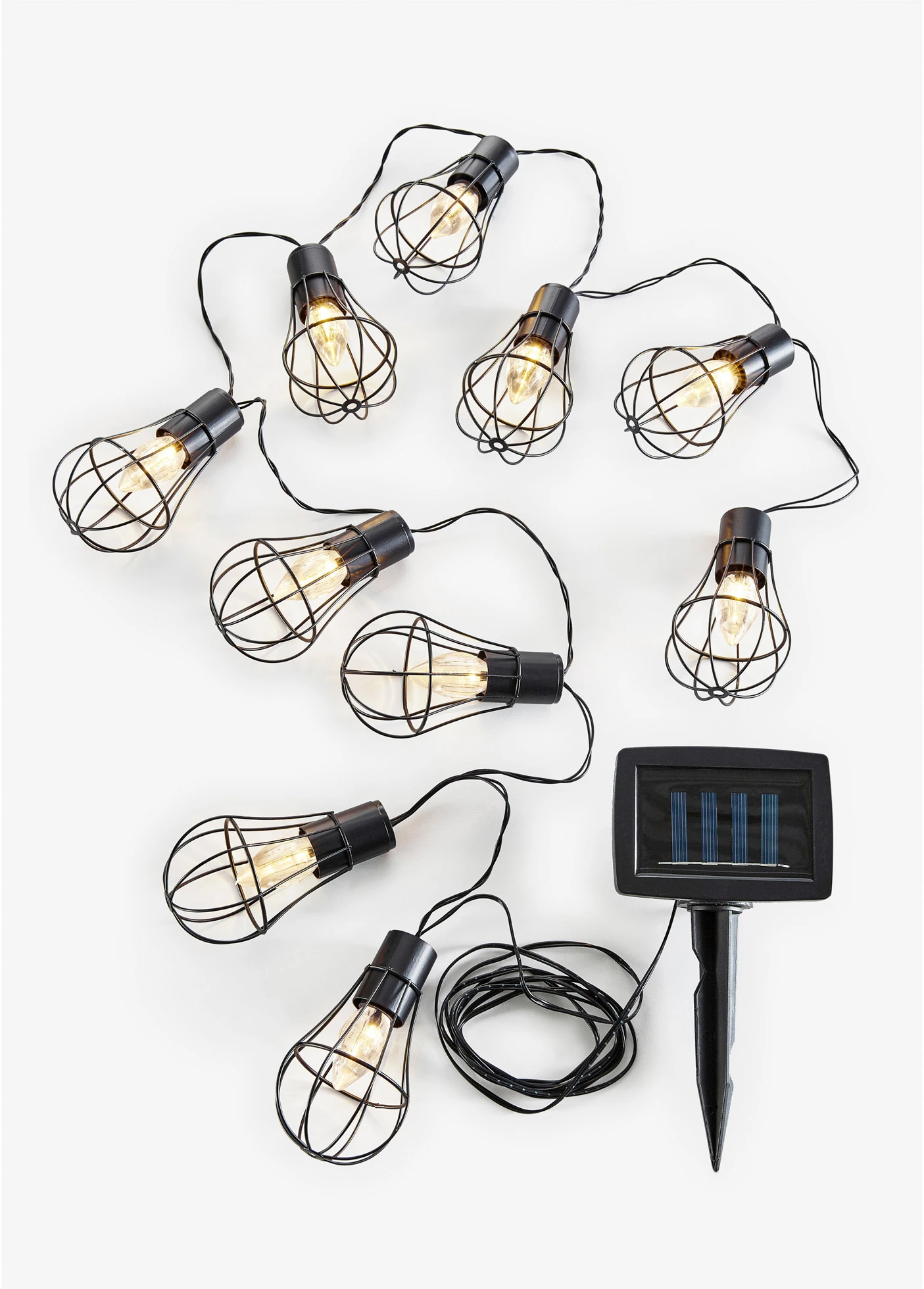 Solar lichtslinger met 10 lampen • zwart • bonprix online shop