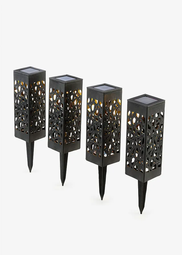 Solárna záhradná napichovačka, Ornamenty, 4 ks