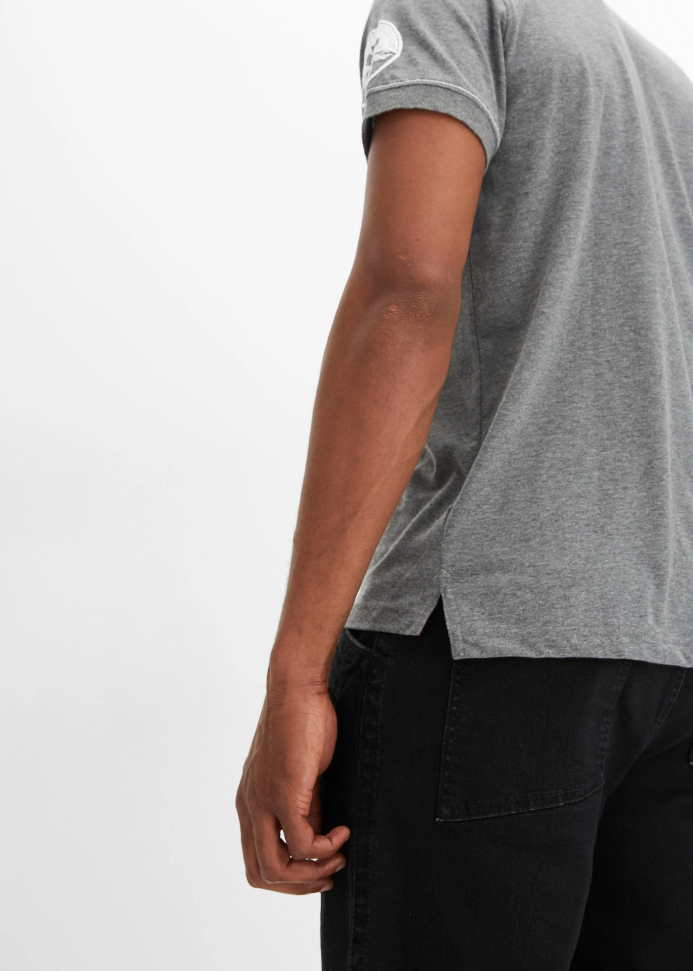 Polo en jersey • gris chiné • Boutique bonprix